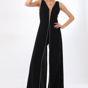 Timeless Black Dress Jumpsuit with Pockets